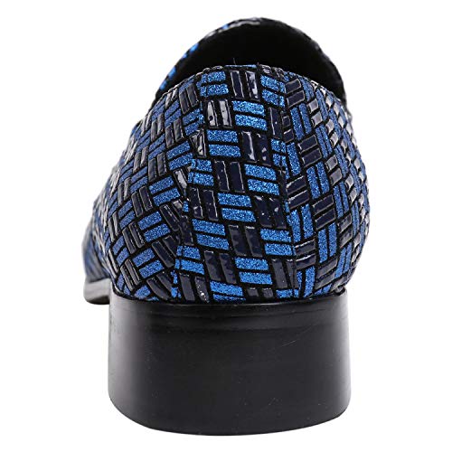 Mens Genuine Leather Loafers Rhinestone Buckle Casual Slip On Dress Shoes Fashion Pointed Toe Shoes for Men3