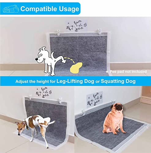 Image of Dog Pee Pad Holder with Walls (2 Pack) for Small & Large Size Wee Wee Pad, Indoor Potty Training Pad Holder for Leg-Lifting Puppies with Funny Wall Sign (Black): Have a Nice Pee