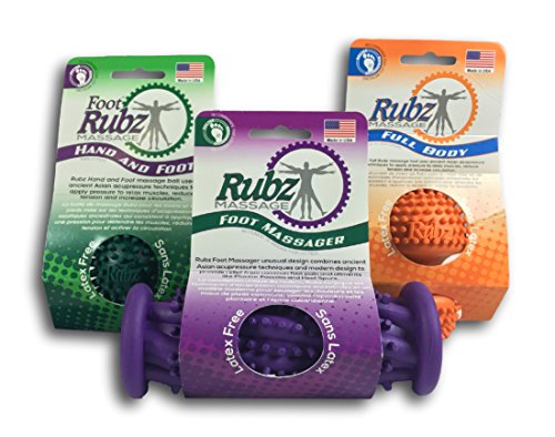 Save %16 Now! Due North Foot Rubz Massage Ultimate Combo Pack, 0.85 lb, Multi Colored, 3 Piece Set