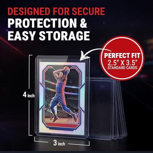 Image of Ultra Pro Toploaders and Card Sleeves Bundle - 3 inch x 4 inch Clear Regular Toploaders & Soft Penny Sleeves for Standard Size Cards - Hard Plastic Card Protectors for Collectible Trading Cards - 200 Pack