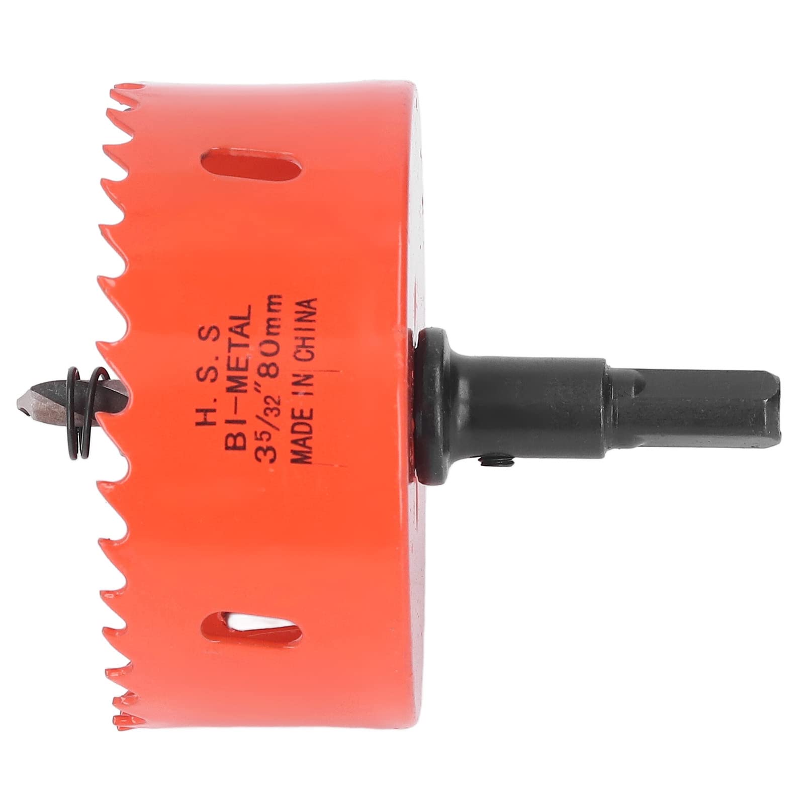Respicefinem 80mm HSS Hole Saw with Mandrel for Soft Metal Wood PVC Board Plastic and Plasterboard Cutting Sharply Teeth High Hardness Wear and Heat Special Heating Process