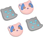 DLseego 4Pcs Bouchons de poignée pour commutateur Nintendo, Bouchons en silicone doux pour contrôleurs Bouton Joy Con Lite & OLED-Orange Violet