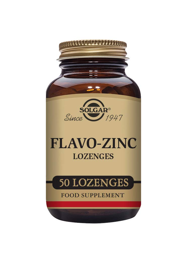 Solgar Flavo-Zinc Lozenges - Pack of 50 - Seasonal Immune Support - Healthy Skin Hair and Nails - for Increased Energy - Vegan and Gluten Free, Gold