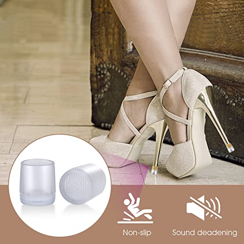 Molain-8-Pairs-Sole-Protector-Heel-Pads-Transparent-Rubber-Bottom-Caps-Savers-Covers-High-Heels-Repair-Replacement-Inserts-Caps-Tips-Guard-Women-Shoes-Boot-for-Weddings-Grass-Garden