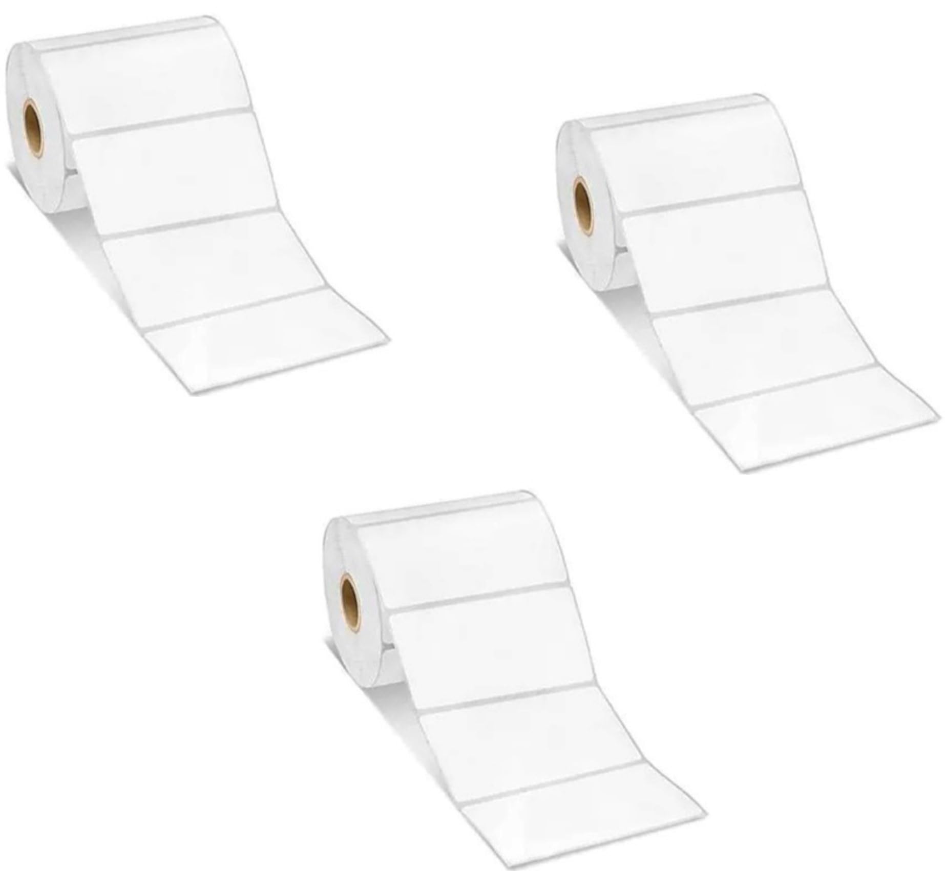 BlackDreams® DT 75mm x 25mm Direct Thermal Address Labels Printer Sticker 1000 per Roll (White, 3"x 1") (Pack of 3 Roll (3000 Labels))