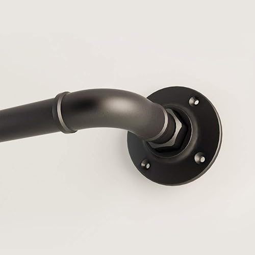 Barra de cortina industrial para ventana, barras de cortina, barra de cortina industrial de 1 pulgada para ventanas de 66 a 120, barra de cortina