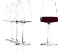 Stölzle Lausitz Power Red Wine Glasses Set of 4, 17.5oz - Break-Resistant German Crystal for Full-Bodied Wines, Dishwasher Safe