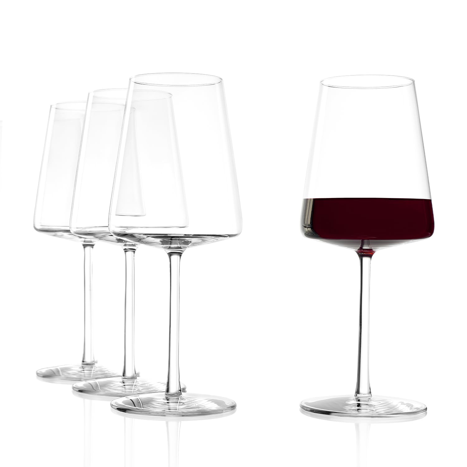 Stölzle Lausitz Red Wine Glasses Power Set of 4, 17 1/2 oz – Premium Glasses for Full-Bodied Wines