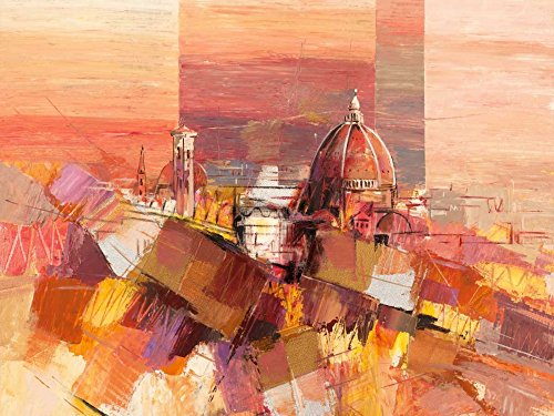 Toile encadrée d'art Luigi Florio Firenze Astratta haut de gamme 80x107cm