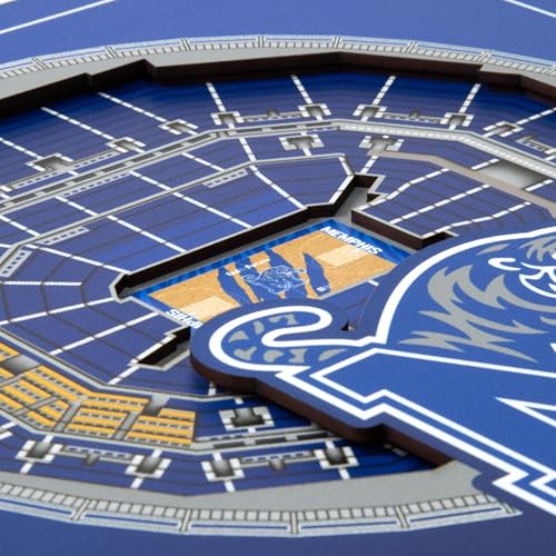 Image of YouTheFan Officially-licensed NCAA Stadium Series 3D Wall Art - multi-layer team stadium replica, detailed sports fan gift, indoor decor