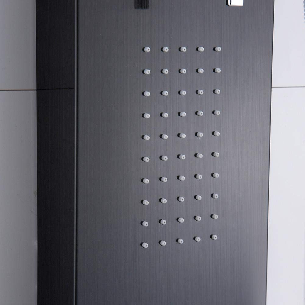 Panel prysznicowy kolumna kolumna ze stali nierdzewnej 304, system prysznicowy z 3 wylotem wody, wyświetlacz LCD, termostatyczny system wodny, nowoczesny design