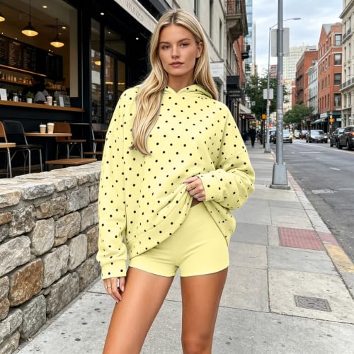 Polka Dot Hoodie Women Oversized Crewneck Sweatshirt Pullover Polka Dot Top - image 2