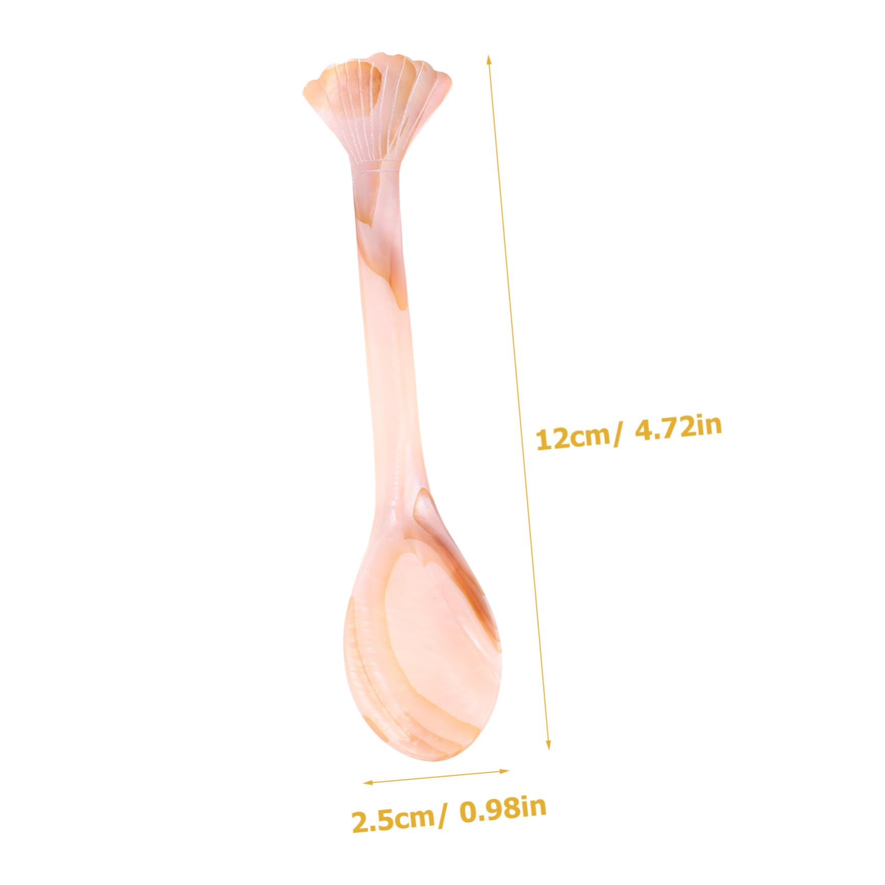 AUTSUPPL Shell Tableware Mini Caviar Spoon Egg Serving Spoon Coffee Spoon Tasting Spoon Cake Spoon Restaurant Dessert Spoons Soup Spoon Appetizer Spoons Caviar Serving Spoon Salt Spoon