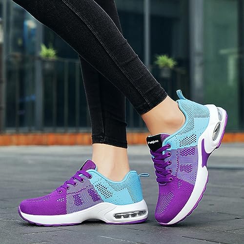Image of Padgene Womens Sneakers Air Cushion Running Shoes Lightweight Tennis Walking Shoes Mesh Breathable Gym Work Fashion Sneakers Athletic Comfortable Casual