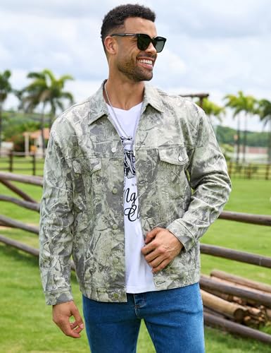 Camo Jackets for Men Trucker Unlined Camouflage Coats Hunting Clothes 5