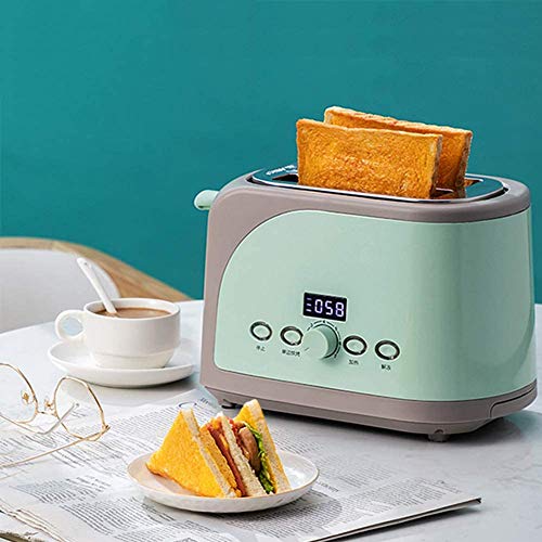 Haushalt Toaster 2 Slice, Digital Timer Elektrischer Toaster Sandwich Maker Automatischer Brot Toast Ofen Frühstück Backmaschine Toast Boost, Coole
