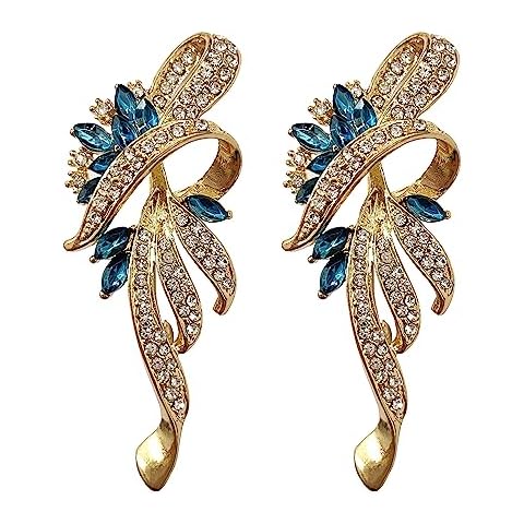 Ribbon Knot Brooches for Women - 2Pcs Premium Crystals Rhinestones Brooches with Silver Tone - Great for Wife,Sisters,Friends,Daily Wear or Dating Cover
