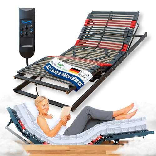 7-Zonen Lattenrost elektrisch verstellbar RELAXANA KF, 120x200 cm, Kopf-, Fußteil durch Motor verstellbar, Bettenrost motorisiert, komplett montiert, 42 Federleisten, Härtegrad-Regulierung 7-Zonen Lattenrost elektrisch verstellbar RELAXANA KF, 120x200 cm, Kopf-, Fußteil durch Motor verstellbar, Bettenrost motorisiert, komplett montiert, 42 Federleisten, Härtegrad-Regulierung