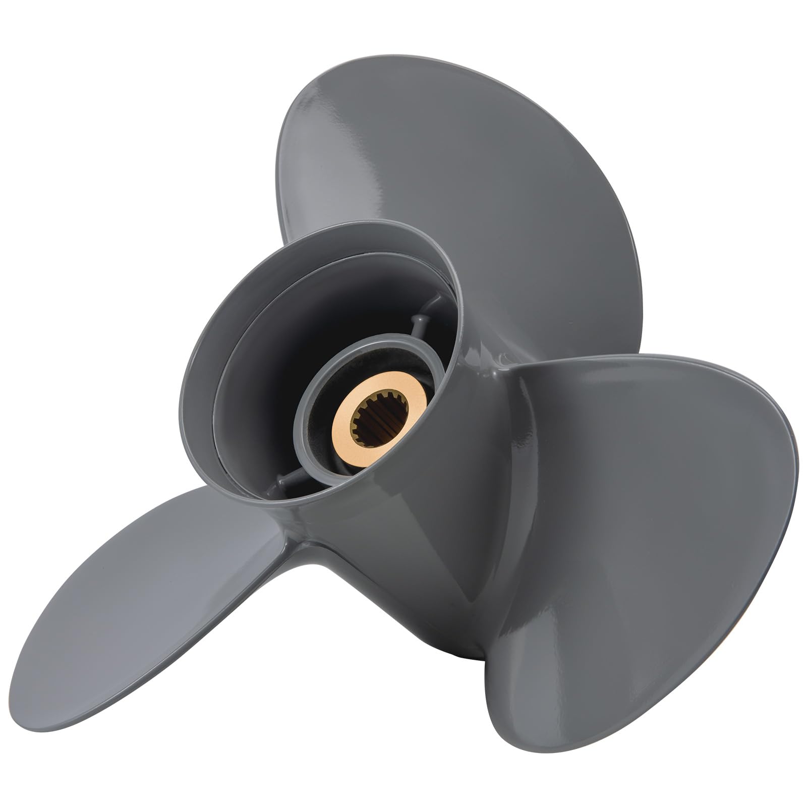 Upgrade Aluminium 13 3/4 x 13 Außenbord-Boot-Propeller passend für Honda-Motoren BF60/75/90/100/115/130 PS, 15 Verzahnung, OEM 58130-ZW1-013AH 13,75 x 13 Prop RH