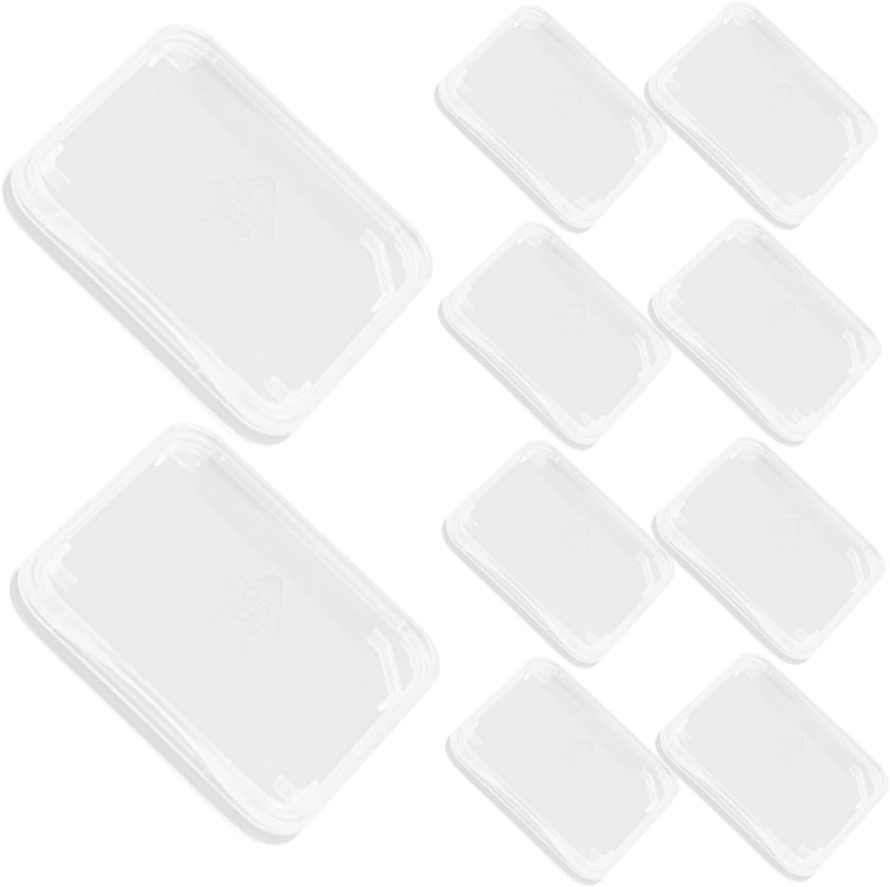 BESPORTBLE Transparent Memory Card Storage Boxes PP Material Memory Card Holders Lightweight Small Organizers with Stay-Put Latch for Sim and Jewelry Storage