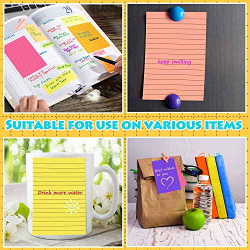 Image of Yexiya 64Pcs Lined Sticky Notes 4x6'' Self Stick Notepad Classic Color