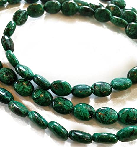 Perles chrysocolla smooth ovals pour sublimer vos bijoux d'été