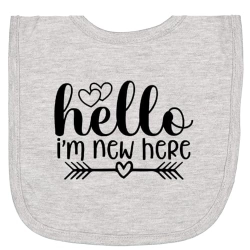 inktastic Hello Im New Here-01 Newborn Bib
