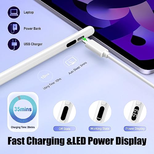 Image of JIMTAB Stylus Pen for iPad, Universal Fine Point iPad Stylus Pencil with Magnetic Adsorption Compatible with iPhone /iPad /Samsung /Android /Tablet & Other Touch Screens (Digital Power)