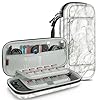 FINTIE Carrying Case for Nintendo Switch 2 (2025), Shockproof Hard Shell Switch 2 Case, Protective Cover Travel Bag with 19 Game Card & 2 Micro SD Card Slots & Inner Pocket (marble)