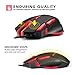 immagine 2Mouse da Gioco, V18 Mouse Ottico Programmabile da Gioco, Sniper/Fuoco, 9 Pulsanti, 4000 DPI, 8 Regolazioni DPI, Ottimizzazione del Peso per PC/Ufficio(Nero/Rosso)