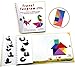 Tangram Travel Games 360 Magnetic Puzzles and Questions Build Animals People Objects with 7 Simple Magnetic Colorful Shapes Kid Adult Challenge IQ Educational Book【2 Set of Tangrams】
