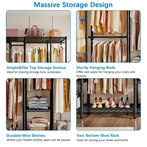 Vipek V50I Extra Large Portable Closet Rack Bedroom Armoire Freestanding Wardrobe Closet thumb #8