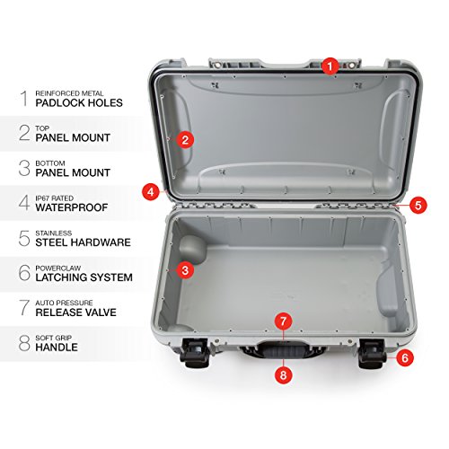 Nanuk 935 Waterproof Carry-On Hard Case With Wheels Empty - Silver #TOP5