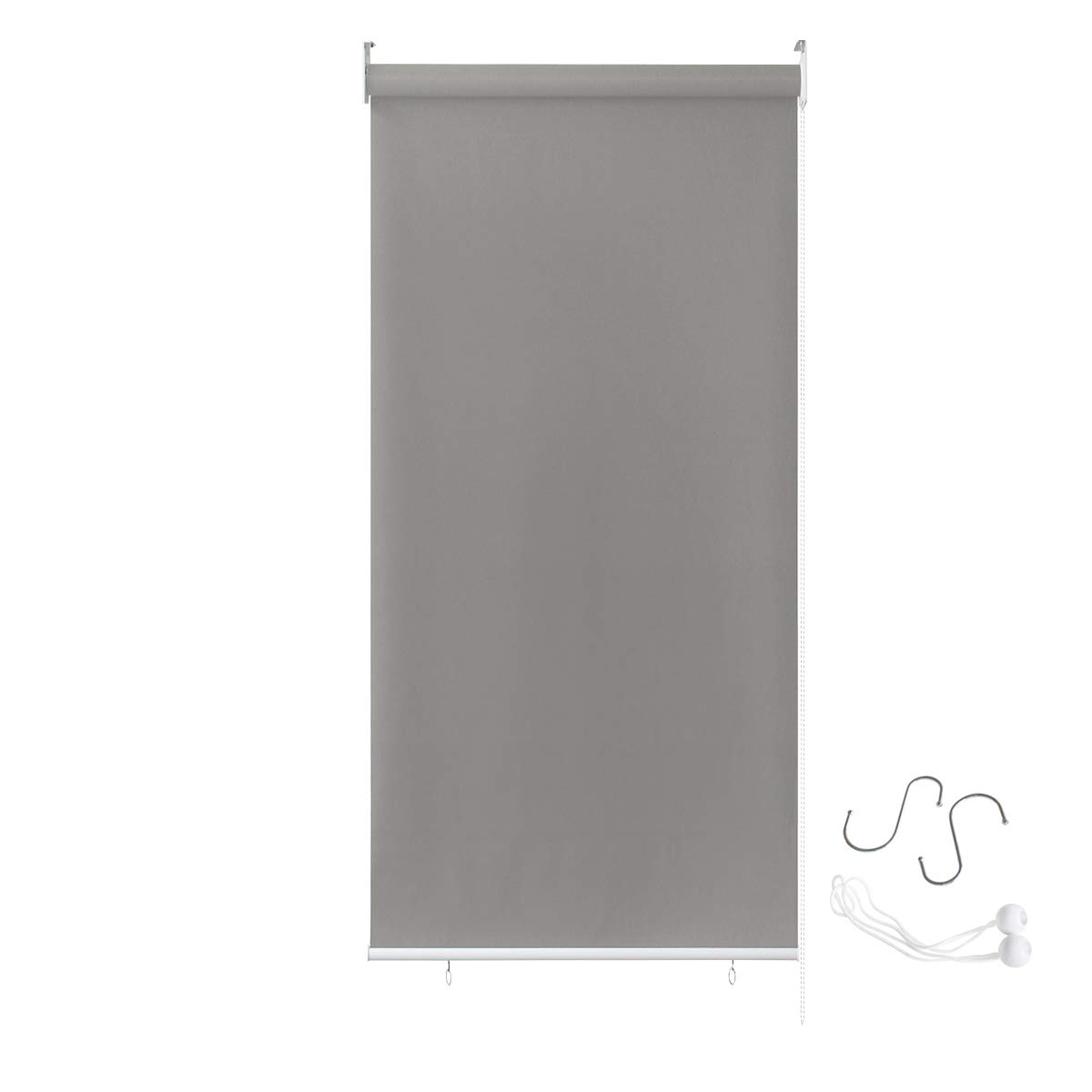 AUFUN Außenrollo Balkon Outdoor Rollo Wetterfest | Outdoorrollo Sonnenschutz Balkonrollo UV Schutz, Reflektierende Thermofunktion für Fenster & Türen
