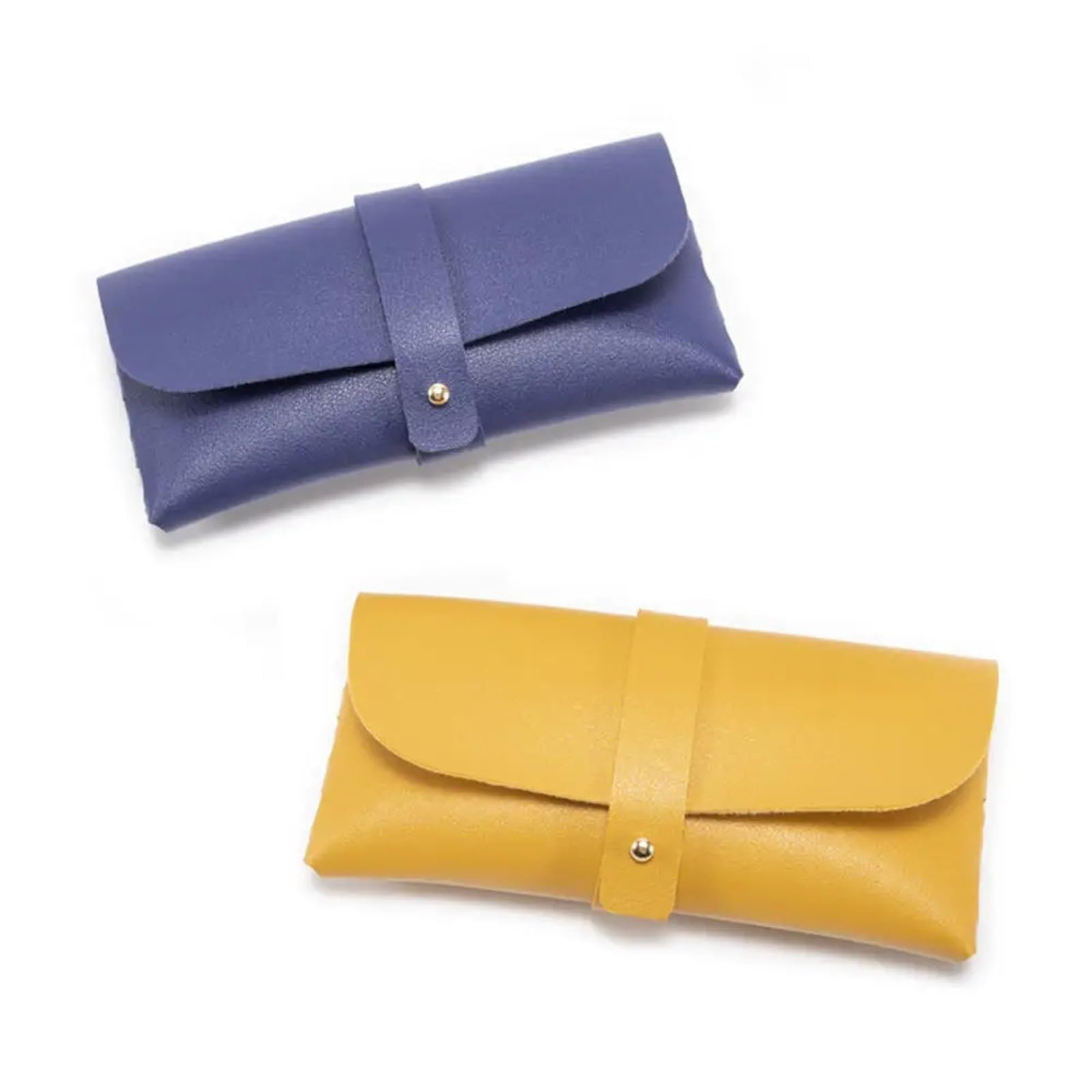 2 pezzi in morbida pelle borsa for occhiali custodia protettiva for donna uomo da sole portatili scatole accessori for Per Occhiali
