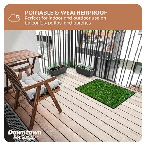 Premium Pet Dog Pee Turf Bathroom Relief System, Durable Weather Proof, Synthetic Grass, Housebreaking, Portable, Easy to Clean, Non-Toxic, Perfect for Indoor & Outdoor (20 x 30 inches, 50.8 x 76.2 cm - 3 layers) by Downtown Pet Supply - Image 7