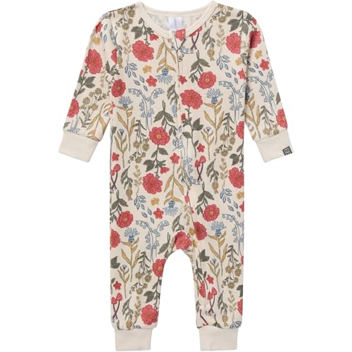 Image of Modern Moments by Gerber baby-girls Hacci Footless Pajamas