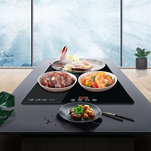 Placa Aquecedora Elétrica De Alimentos De 20''X15'', Bandeja De Aquecimento De Vidro Com Control