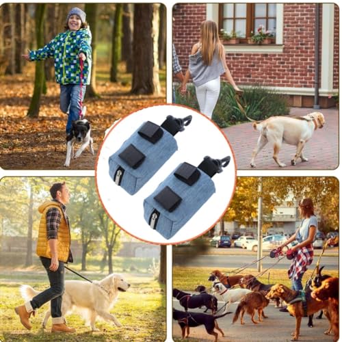 Kotbeutelspender für Hunde,2 Stück tragbare Hundekotbeutel-Halter,Pet Waste Rubbish Poop Bag Halter,Hundekotbeutel-Spender,Pet Poop Tasche Halter mit Reißverschluss,10 X 5 X 5 cm