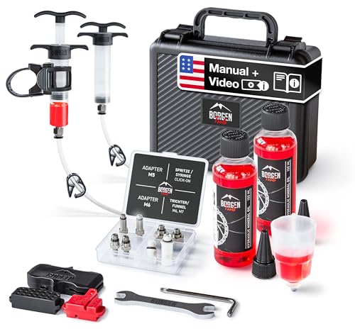 Borgen Brake Bleed Kit PRO for Shimano, Tektro & TRP Hydraulic...