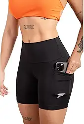 Short Academia Feminino Fitness com Bolso de Compressão Bermuda Feminino Corrida
