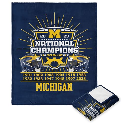 Couverture Silk Touch Fissure Northwest Michigan Wolverines 2023 plaid doux 127x152 cm