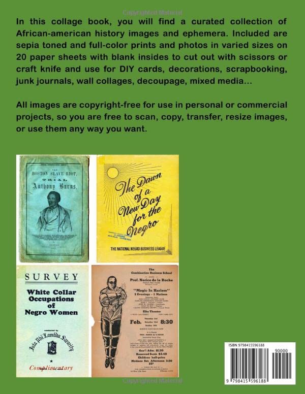 Miniatura 2 de Cut Out and Collage Vintage African-American Ephemera Black History Images for Scrapbooking, Art Prints, Junk Journals