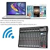 Depusheng DT12 Studio Audio Mixer 12-Channel DJ Sound Controller Interface w/USB Drive for Computer Recording Input, XLR Microphone Jack, 48V Power, RCA Input/Output for Professional and Beginners #1