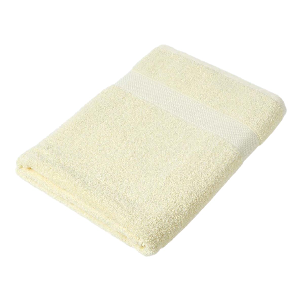 HOMESCAPES Lemon Yellow Turkish Cotton Jumbo Towel Super Soft Thick & Absorbent 500 GSM Towel Heavy Weight for everyday Luxury — image 1