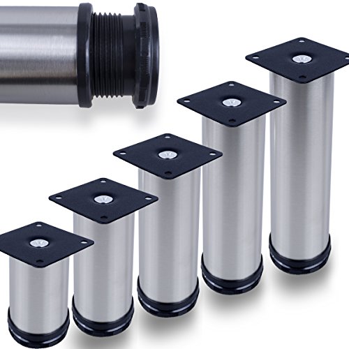 Preisvergleich Produktbild STAHLIA® EDELSTAHL Möbelfuß / Ø50 mm / Höhe 60 mm / Möbelfüße Sockelfuß Sockelfüße Tischfuß