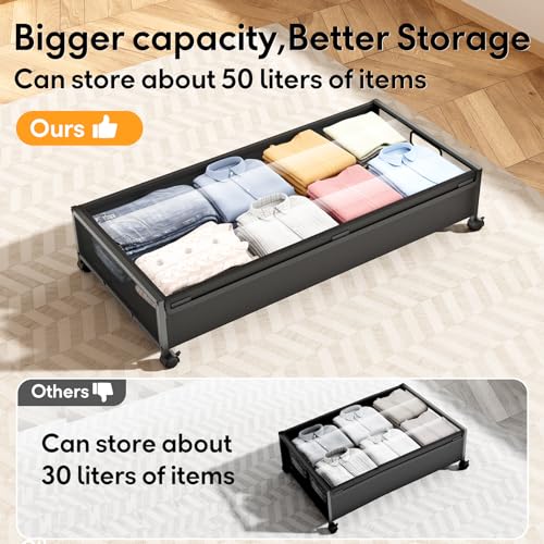 Under-Bed-Storage-Containers-with-Wheels-2-Pack-Underbed-Shoe-Storage-Bedroom-Storage-Bins-Organizer-Large-Capacity-Under-Bed-Storage-with-Lid-for-Clothes-Shoes-Toys-Blankets-Black