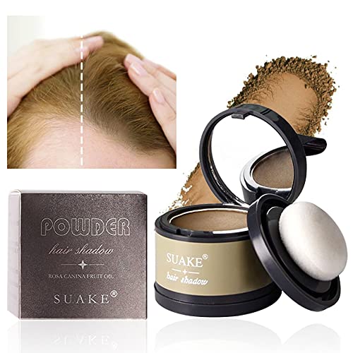 Hair Shadow Powder,Hairline Powder Quick Cover Stain-Proof 48 Hour Formula Locks On for Full Body Hair &Beard, Root Touchup Hair Loss Powder for Thinning, Bald Spots And Gray Root Line, 4g (Light yellow 02#)
