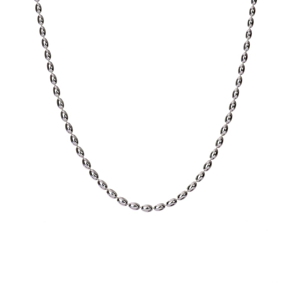 Clara Anti-Tarnish 92.5 Sterling Silver Oval Ball Chain Necklace in 20 24 28 inches for Men & Boys (B07MW2LQ96) Amazon Price History, Amazon Price Tracker