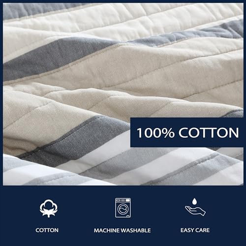 Nautica - Queen Quilt Set with Shams, Lightweight Bedding - image 6